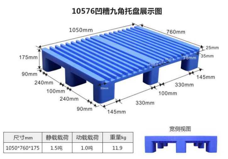 1076凹槽九腳卡板